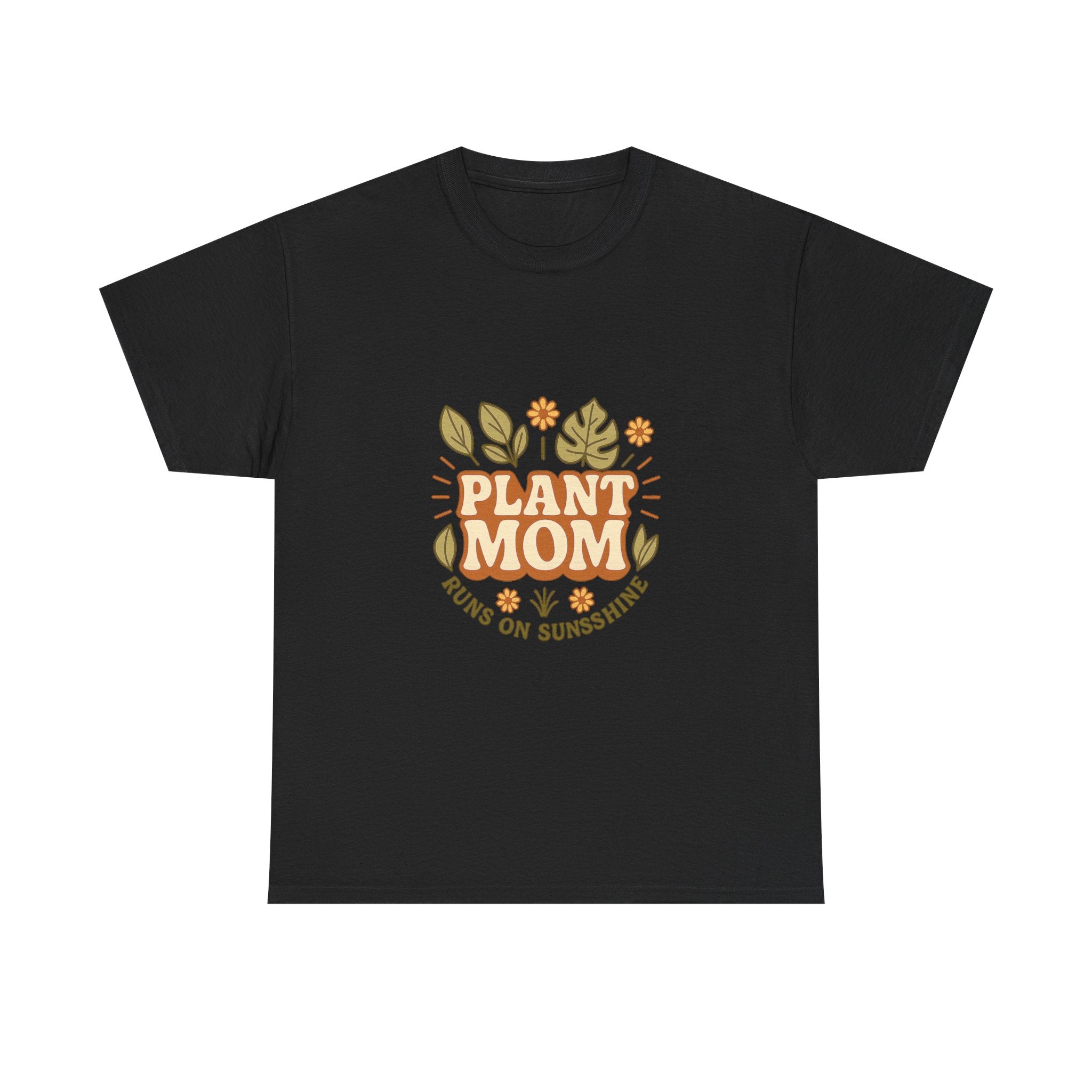 Plant Mom Runs On Sunshine Retro Groovy 70s T-Shirt