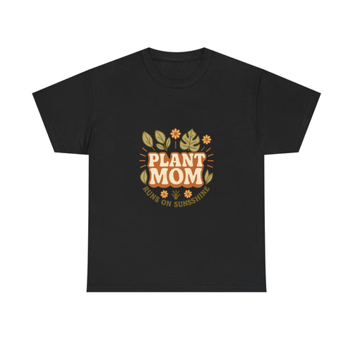 Plant Mom Runs On Sunshine Retro Groovy 70s T-Shirt