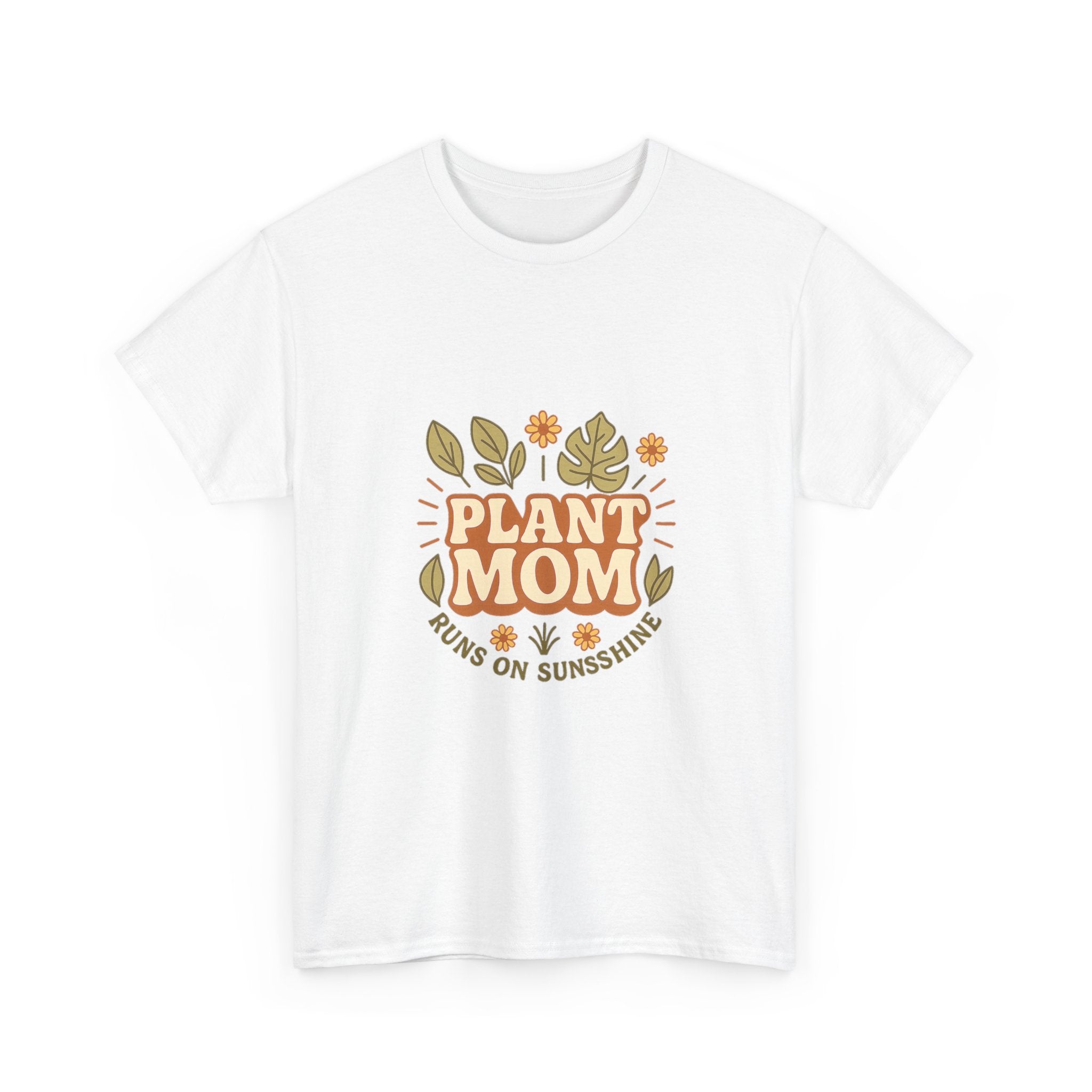 Plant Mom Runs On Sunshine Retro Groovy 70s T-Shirt
