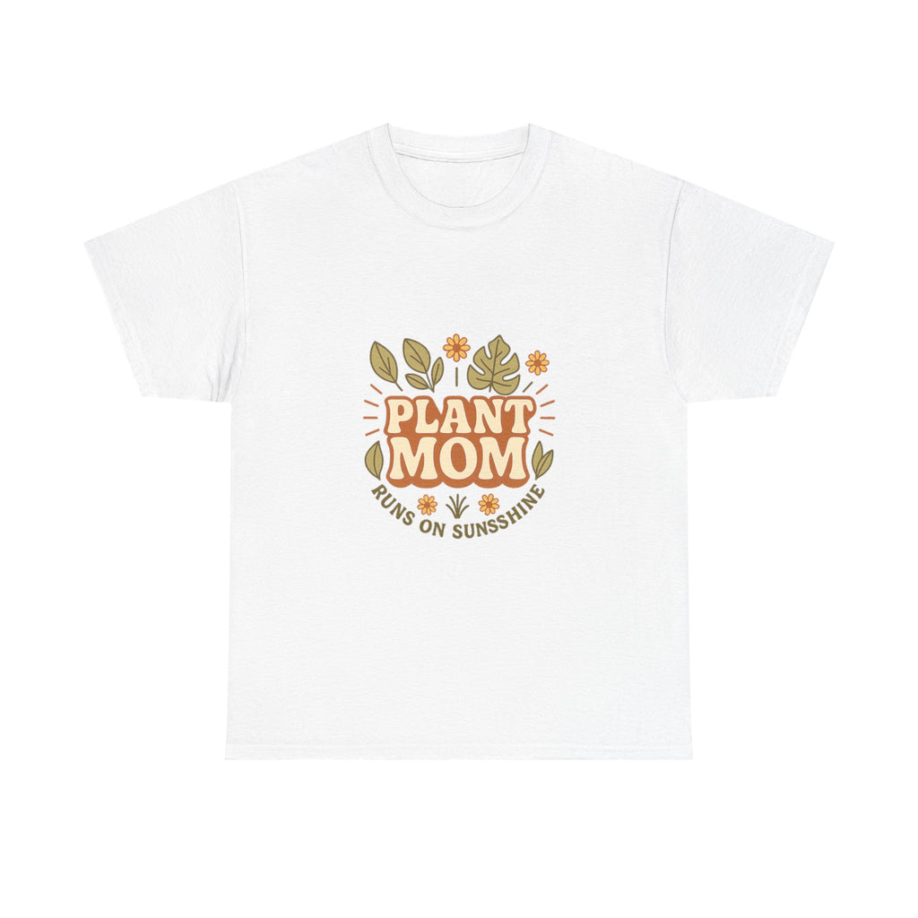 Plant Mom Runs On Sunshine Retro Groovy 70s T-Shirt