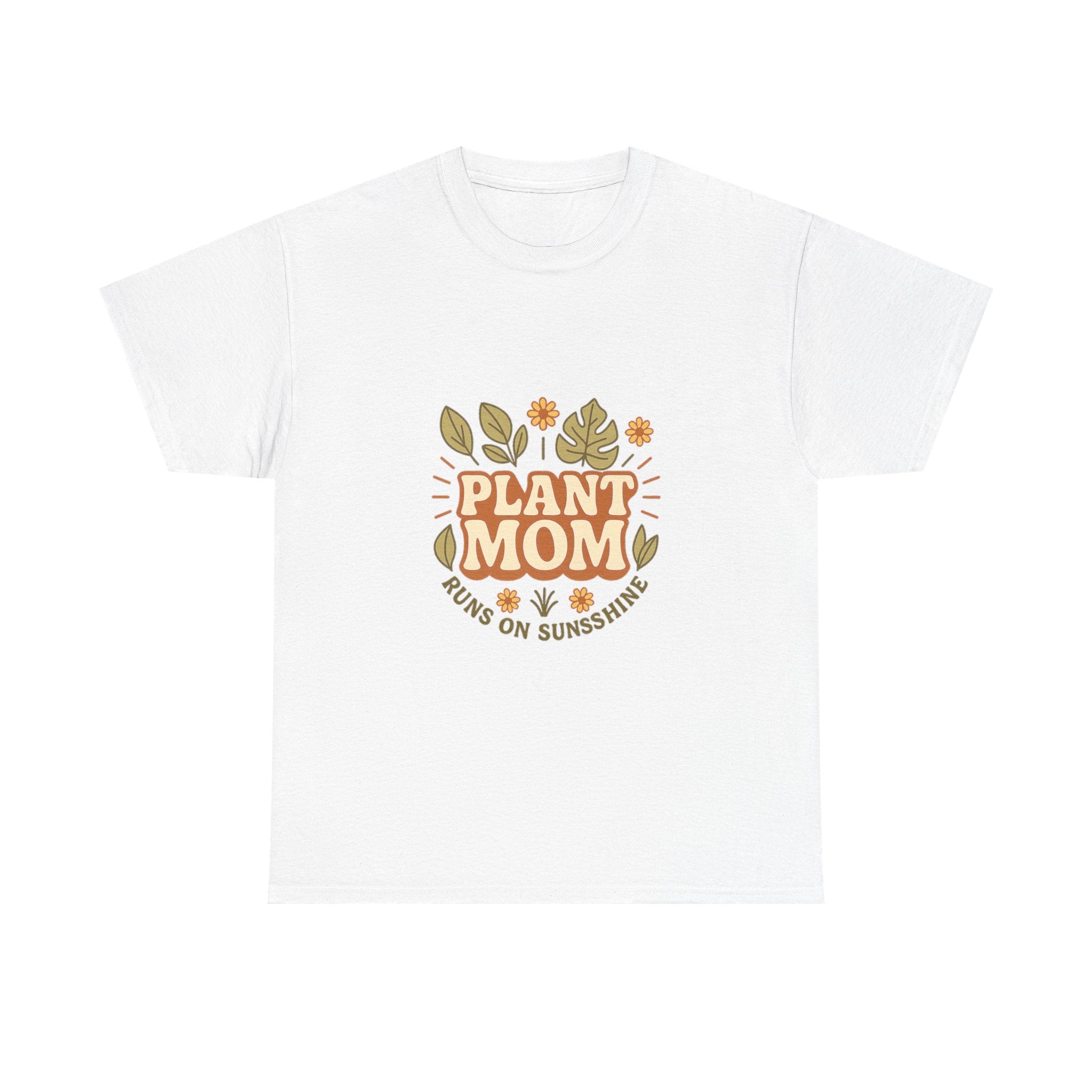 Plant Mom Runs On Sunshine Retro Groovy 70s T-Shirt