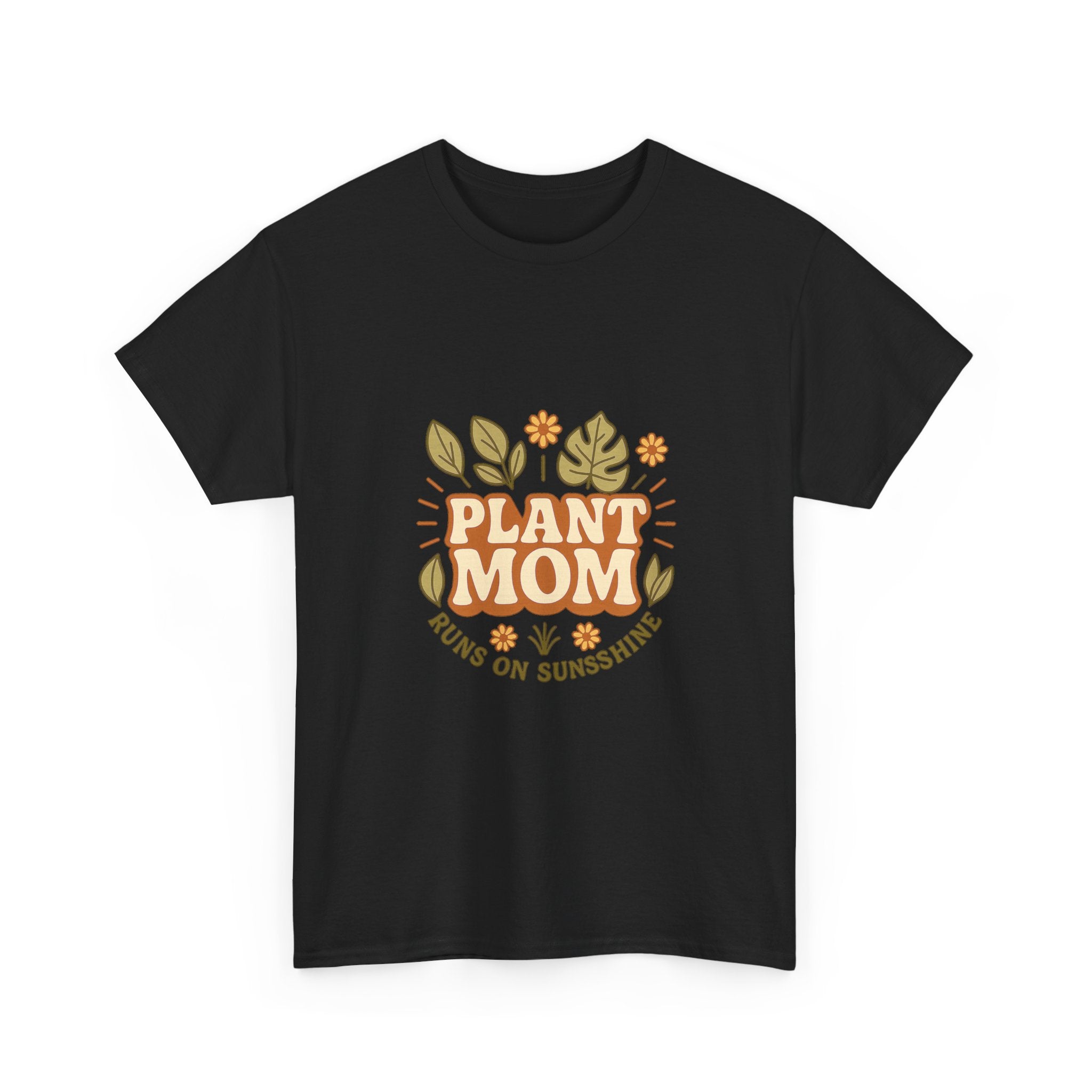 Plant Mom Runs On Sunshine Retro Groovy 70s T-Shirt